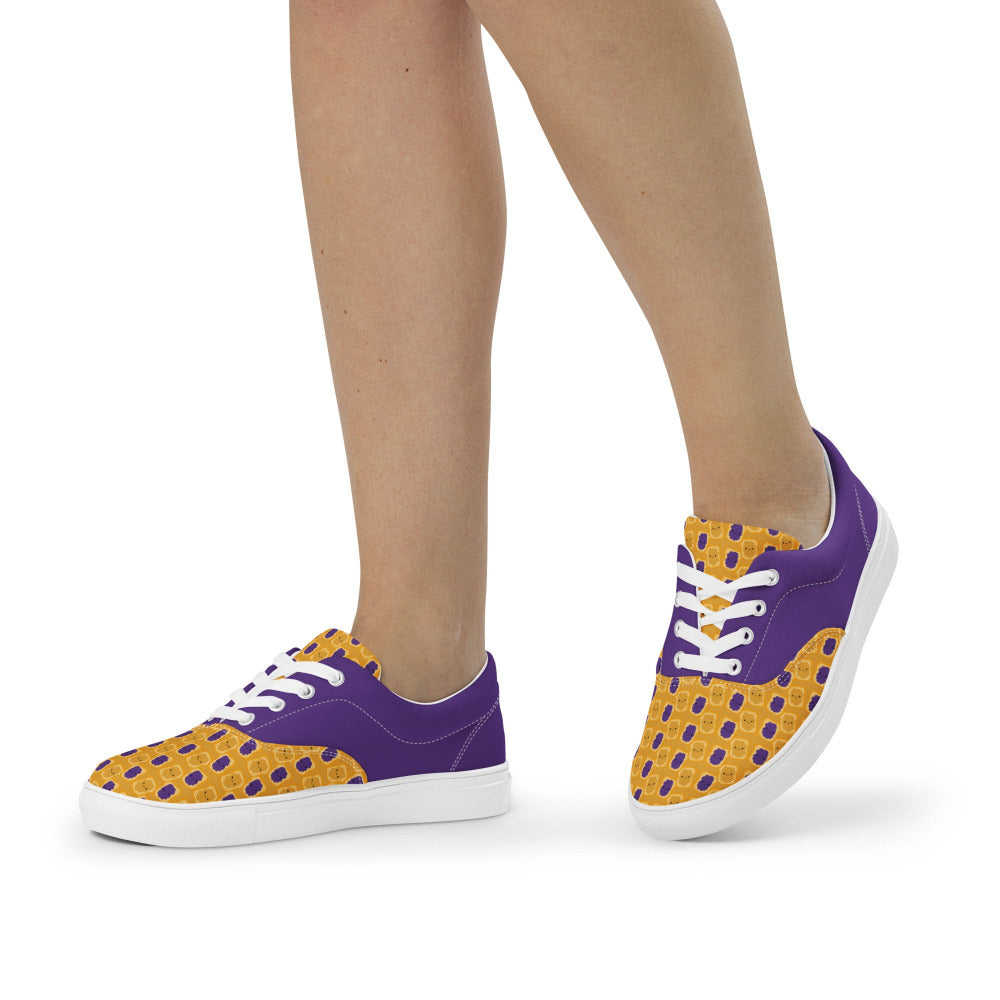 Peanut Butter and Jelly Womens Canvas Sneakers - https://ascensionemporium.net